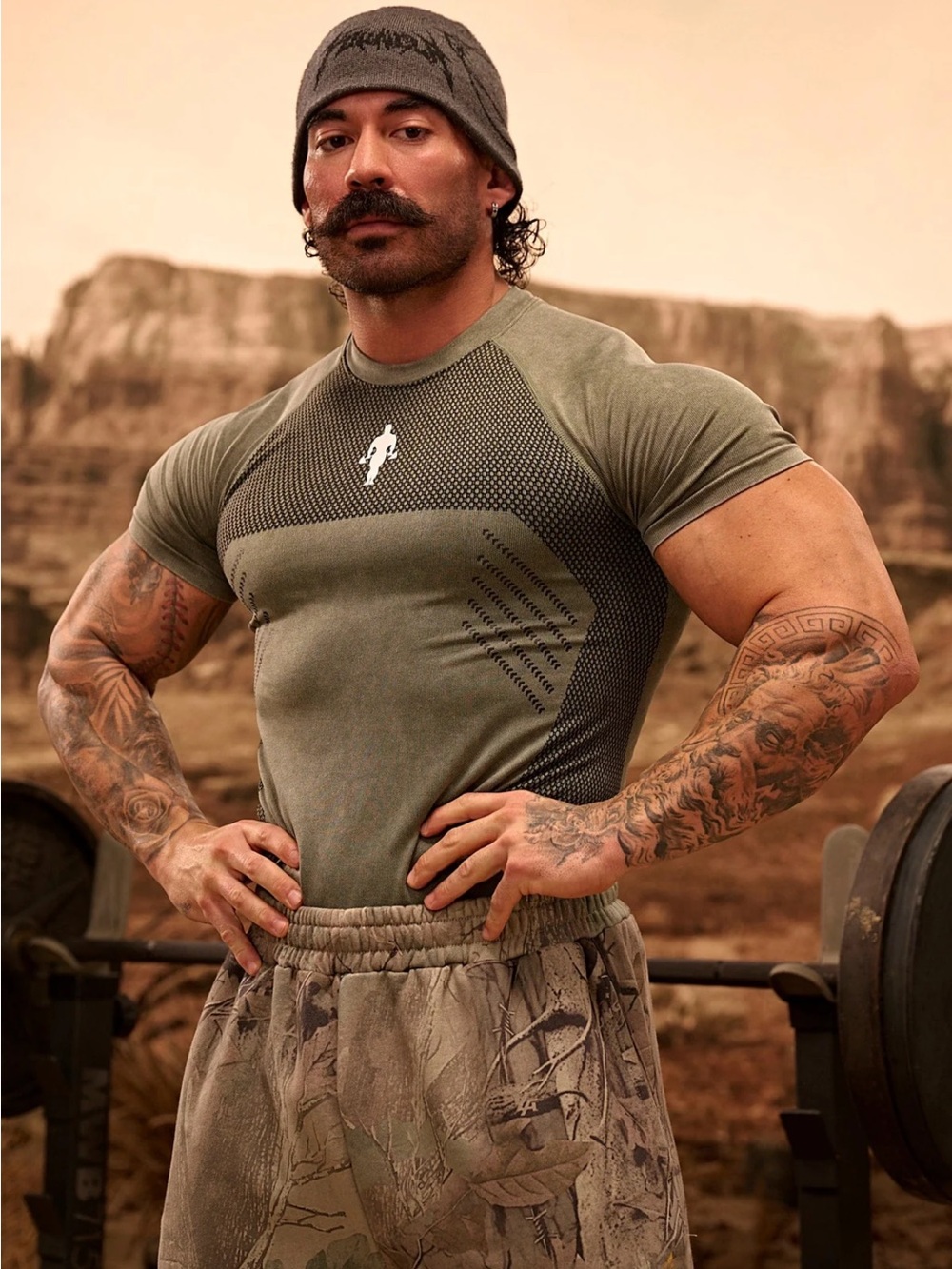 YoungLA 4286 - GOLD'S IRON LEGACY COMPRESSION TEE, green, medium